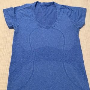 Blue Lululemon Workout Shirt